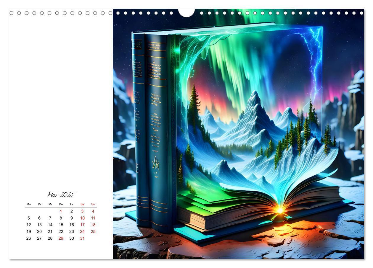 Bild: 9783457172643 | Fantastische surreale Bücherwelten (Wandkalender 2025 DIN A3 quer),...