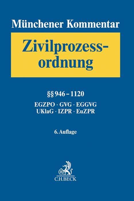 Cover: 9783406745232 | Münchener Kommentar zur Zivilprozessordnung Bd. 3: §§ 946-1120,...