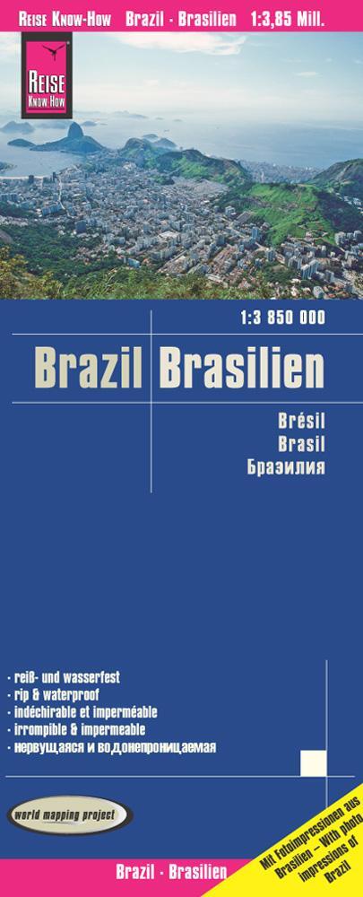 Cover: 9783831774340 | Reise Know-How Landkarte Brasilien / Brazil (1:3.850.000) | Rump