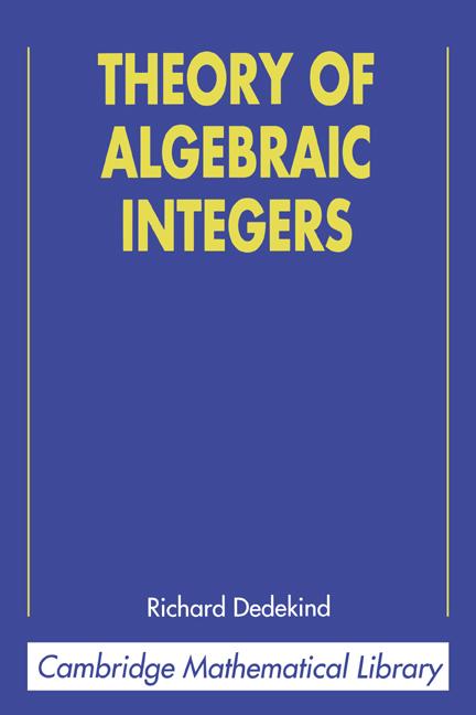 Cover: 9780521565189 | Theory of Algebraic Integers | Richard Dedekind | Taschenbuch | 2004