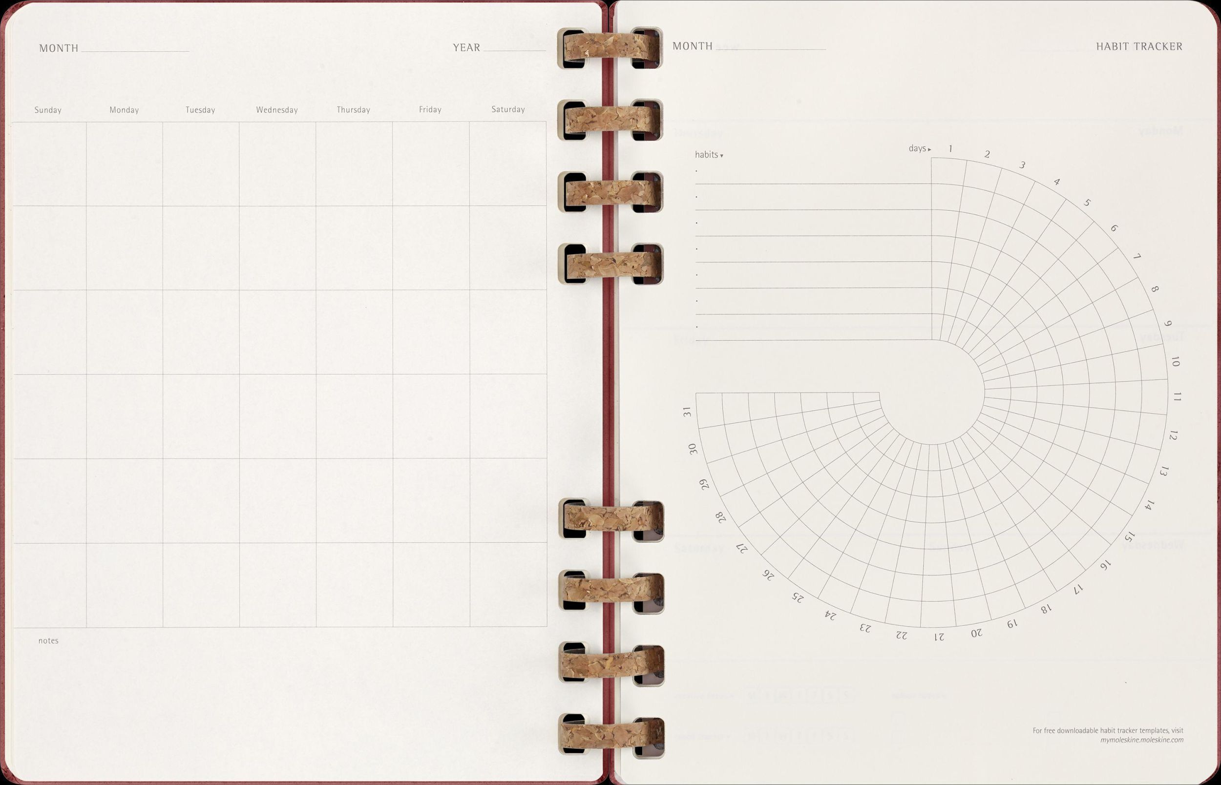 Bild: 8056598856361 | Moleskine Undatierter Life Kalender Mit Spiralbindung, Xl,...