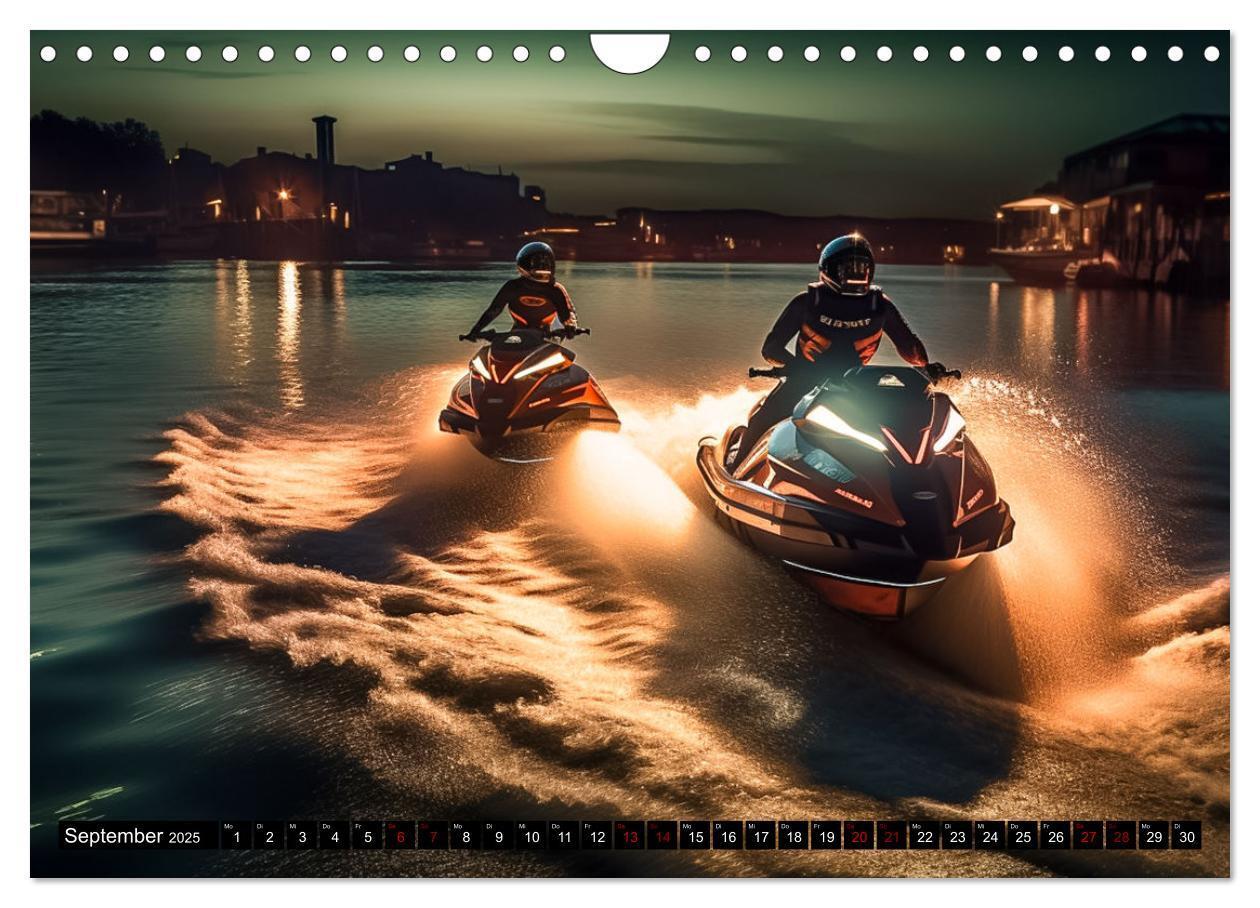 Bild: 9783383869860 | Jetski Power (Wandkalender 2025 DIN A4 quer), CALVENDO Monatskalender