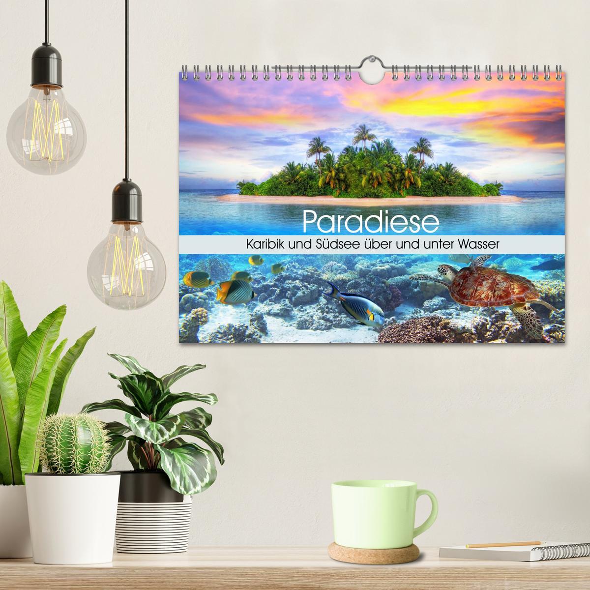 Bild: 9783435489220 | Paradiese. Karibik und Südsee über und unter Wasser (Wandkalender...