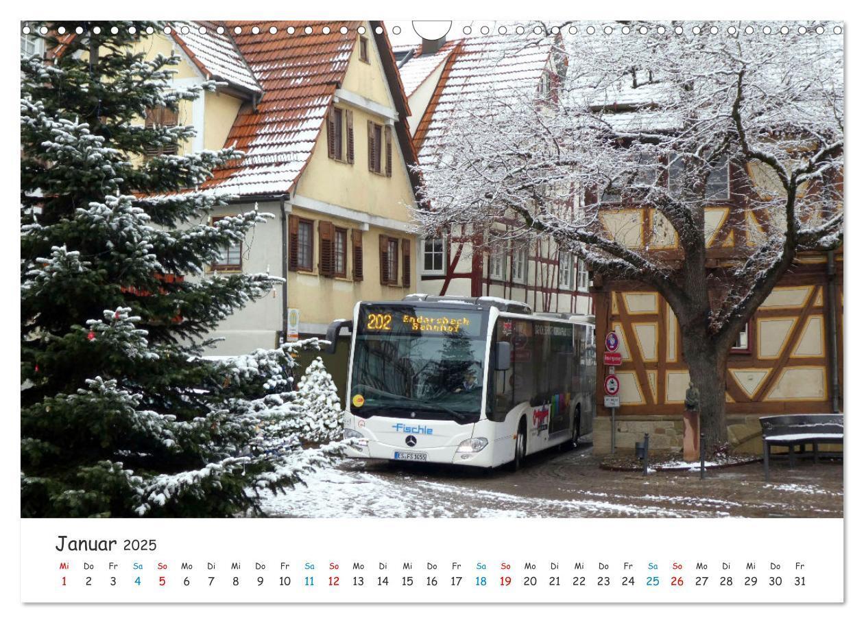 Bild: 9783435094479 | Omnibusse von heute und früher (Wandkalender 2025 DIN A3 quer),...