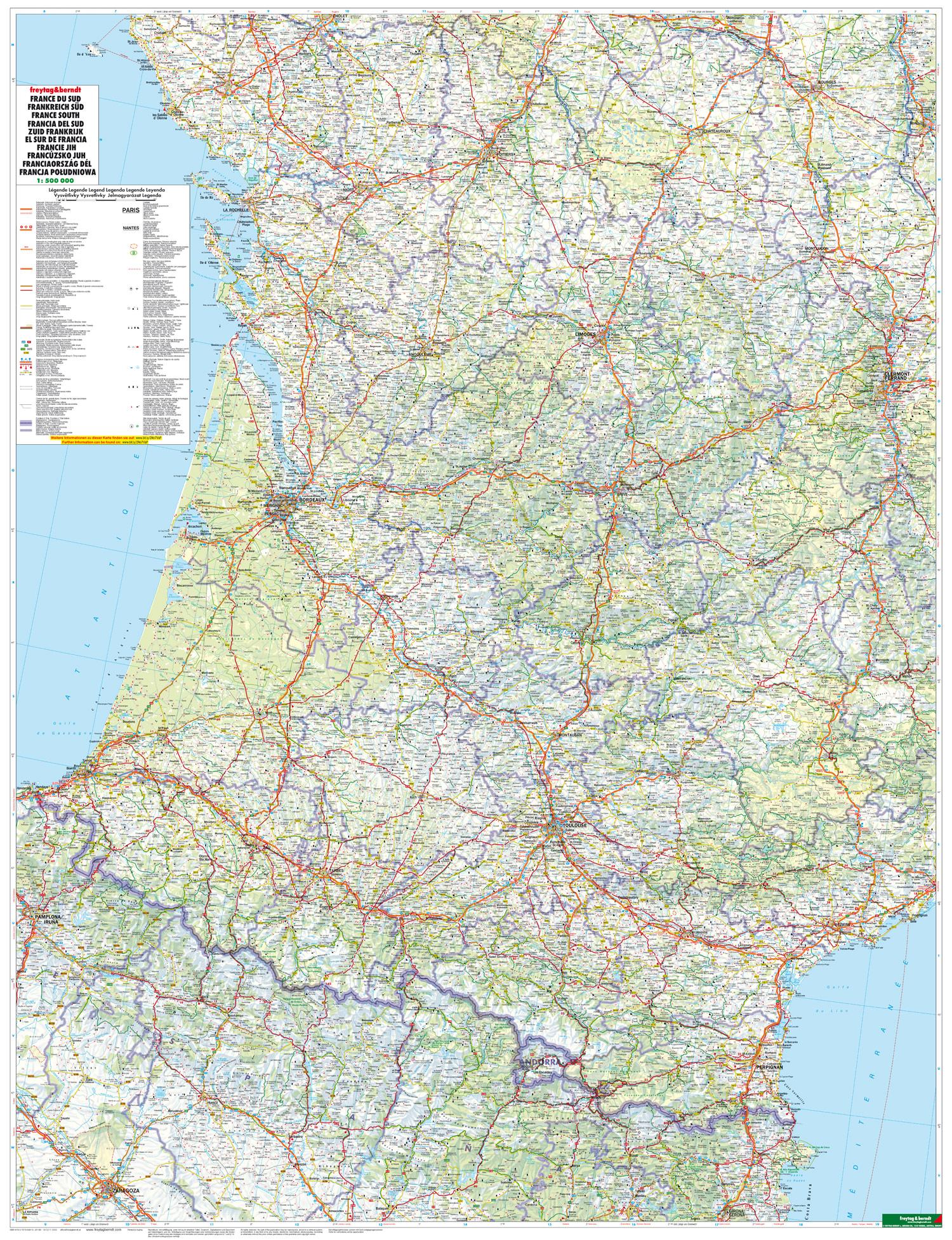 Bild: 9783707905816 | Frankreich Süd / France South 1 : 500 000. Autokarte, Straßenkarte