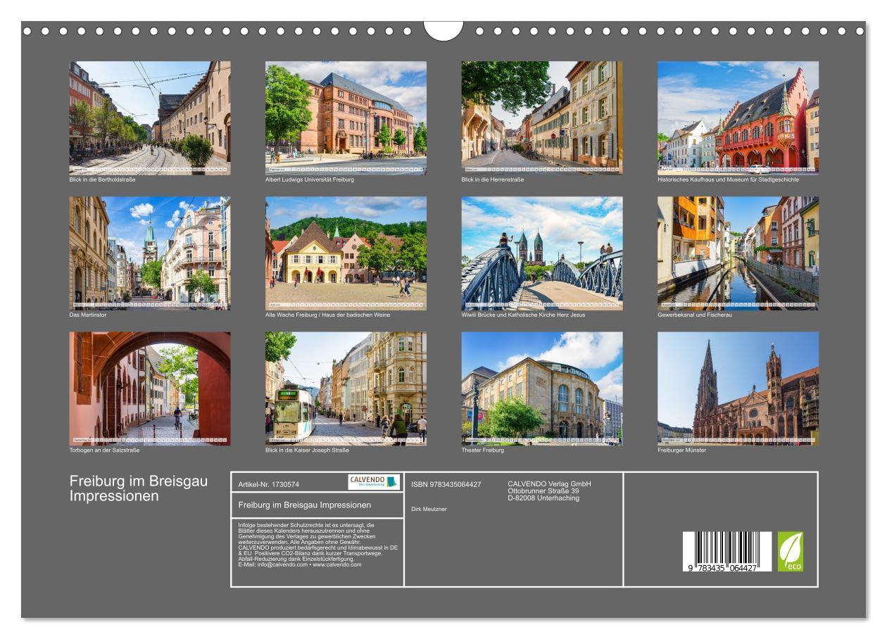 Bild: 9783435064427 | Freiburg im Breisgau Impressionen (Wandkalender 2025 DIN A3 quer),...