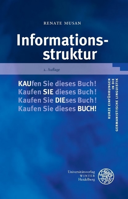 Cover: 9783825357306 | Informationsstruktur | Renate Musan | Taschenbuch | VIII | Deutsch