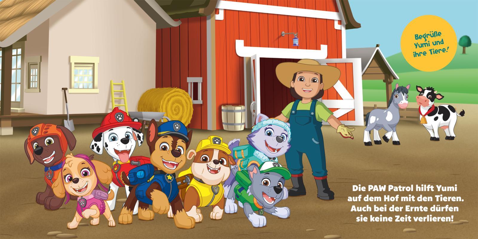 Bild: 9783845124025 | PAW Patrol Pappbilderbuch: Komm, wir helfen auf dem Bauernhof! | Buch