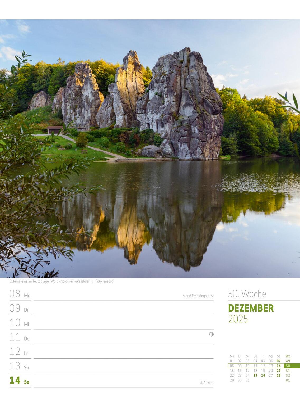 Bild: 9783838435275 | Abenteuer Deutschland - Naturparadiese Wochenplaner Kalender 2025