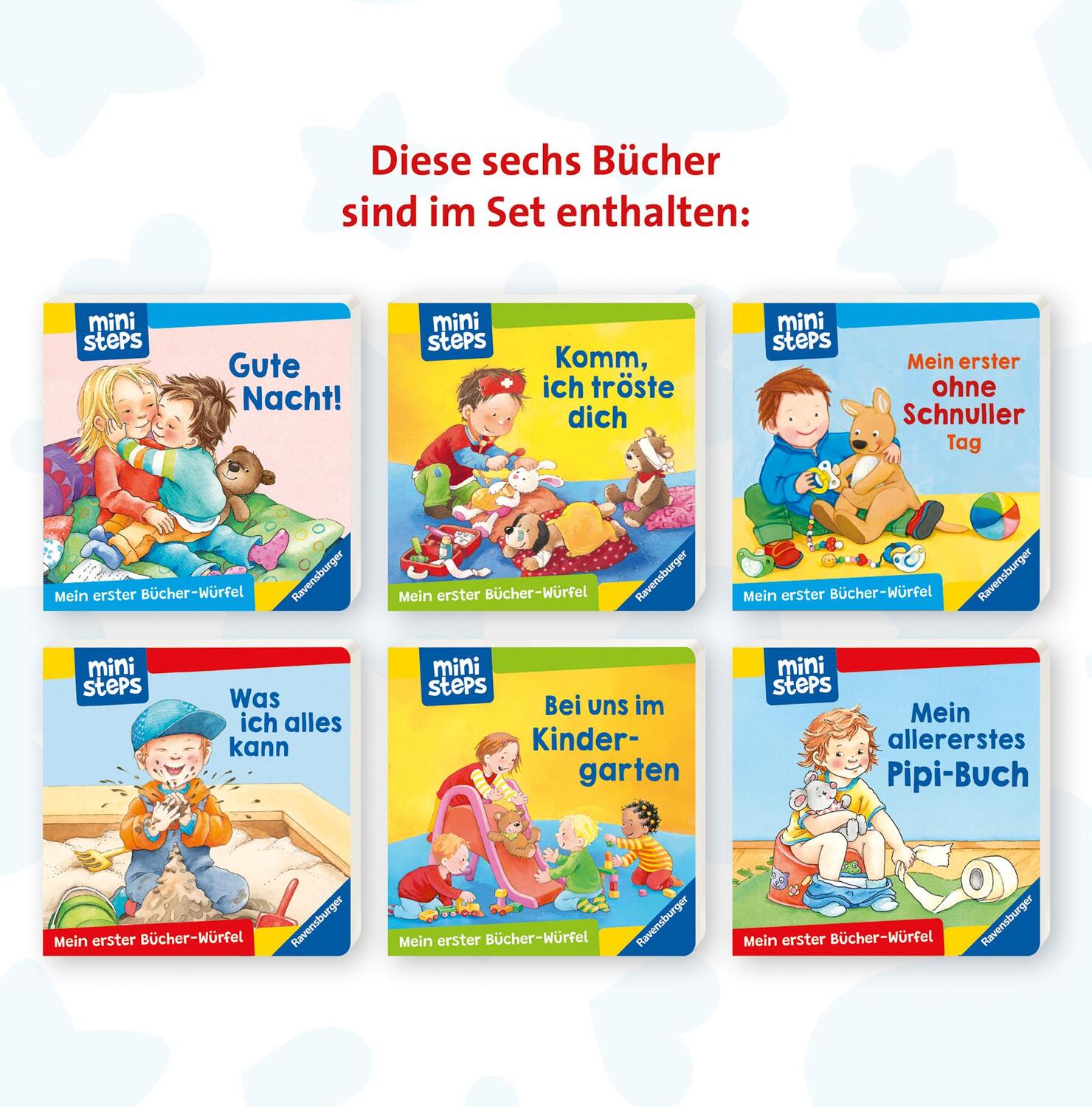 Bild: 9783473302888 | ministeps: Mein erster Bücher-Würfel: Töpfchen, Schnuller, Gute...