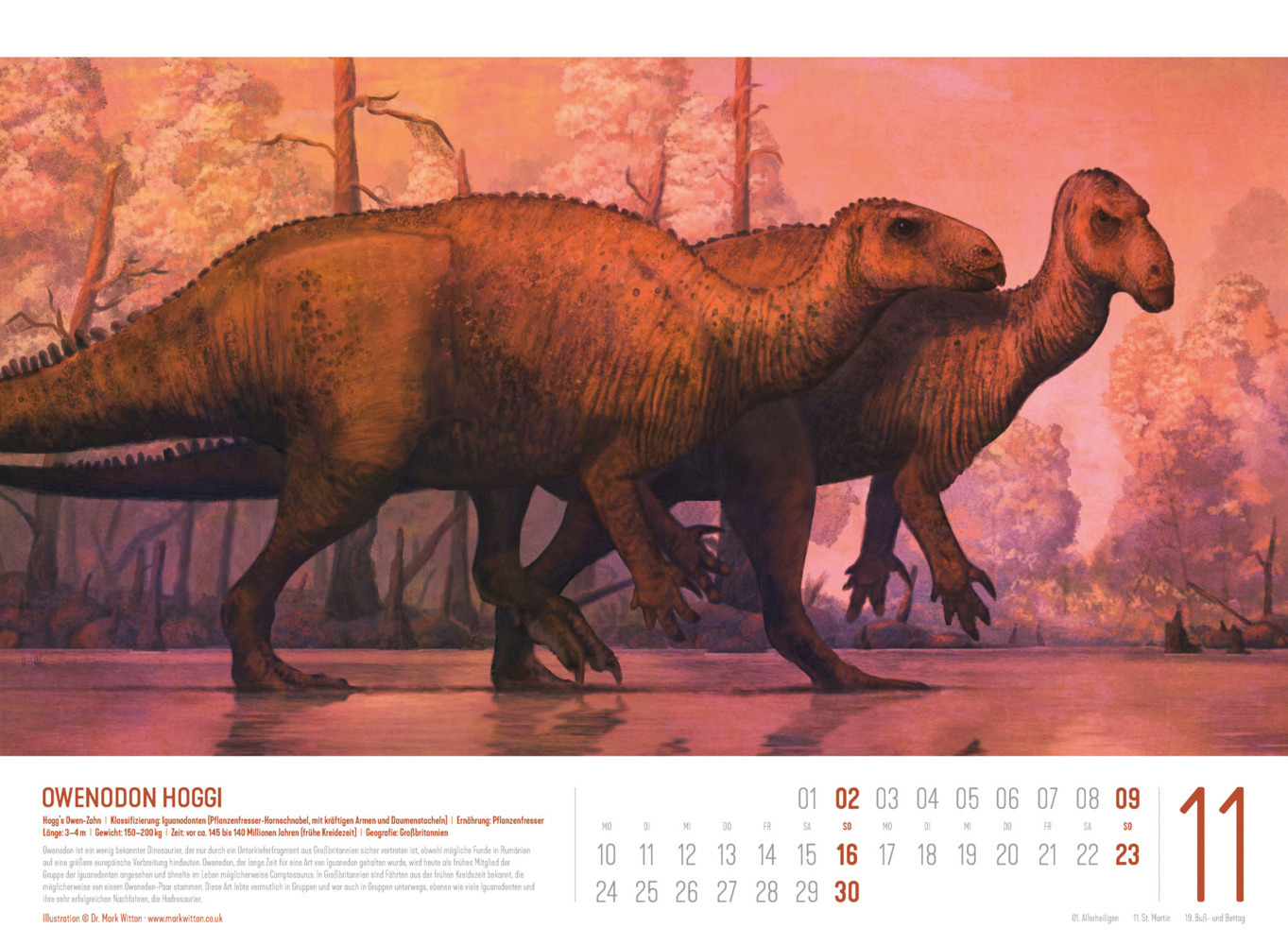 Bild: 9783838435237 | Dinosaurier Kalender 2025 | Dr. Mark Witton (u. a.) | Kalender | 14 S.