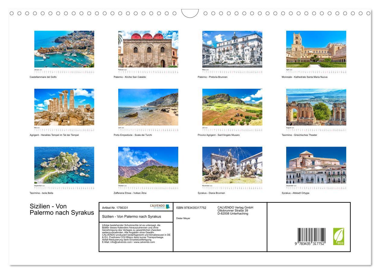 Bild: 9783435317752 | Sizilien - Von Palermo nach Syrakus (Wandkalender 2025 DIN A3...