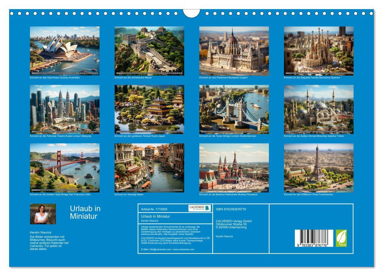 Bild: 9783383876776 | Urlaub in Miniatur (Wandkalender 2025 DIN A3 quer), CALVENDO...