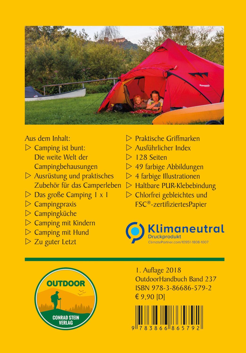 Rückseite: 9783866865792 | Camping | Grundlagen · Ausrüstung · Praxistipps | Michael Hennemann