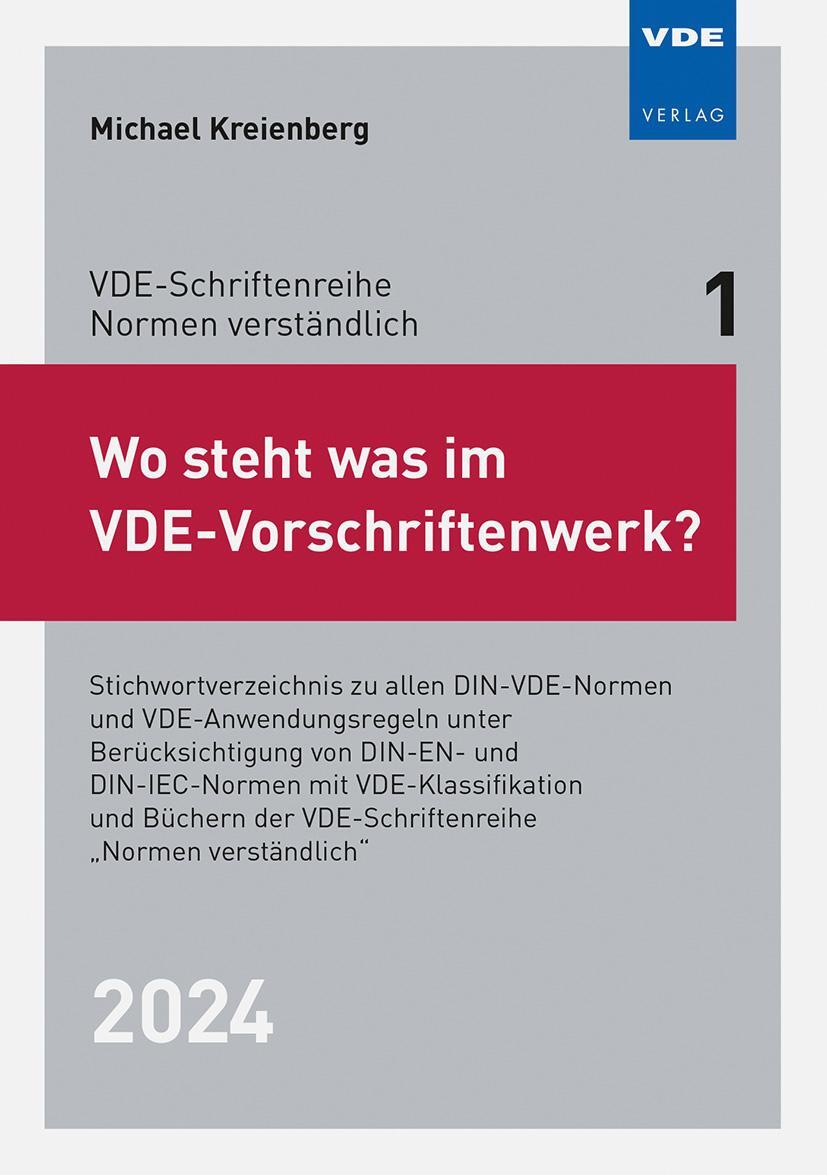 Bild: 9783800762811 | Wo steht was im VDE-Vorschriftenwerk? 2024 | Michael Kreienberg | Buch