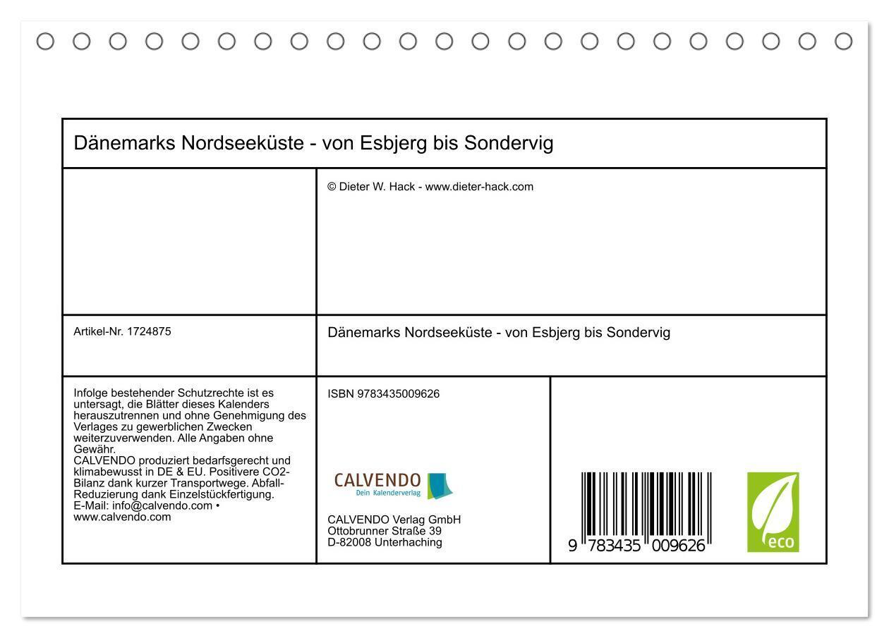 Bild: 9783435009626 | Dänemarks Nordseeküste - von Esbjerg bis Sondervig (Tischkalender...