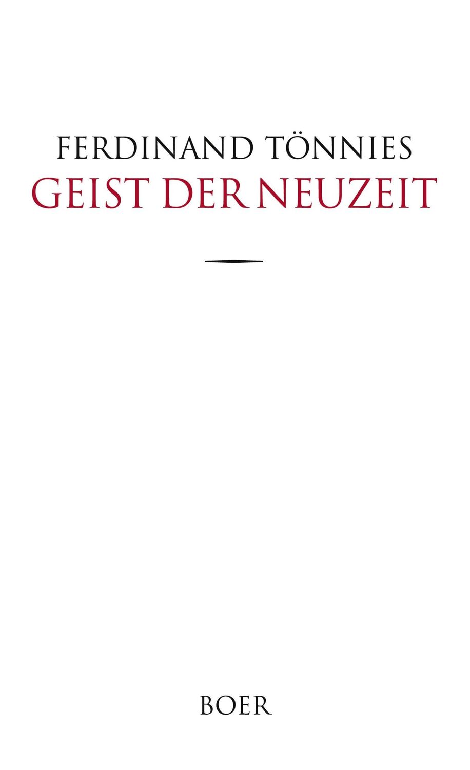 Cover: 9783966624251 | Geist der Neuzeit | Ferdinand Tönnies | Buch | 228 S. | Deutsch | 2024