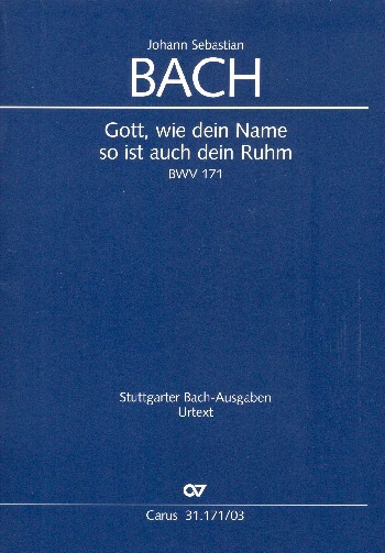 Cover: 9790007090609 | Gott, wie dein Name, so ist auch dein Ruhm (Klavierauszug) | Bach