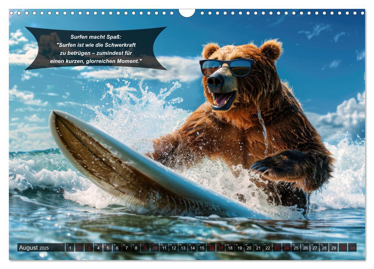 Bild: 9783457156063 | Der tierisch lustige Surfkalender (Wandkalender 2025 DIN A3 quer),...