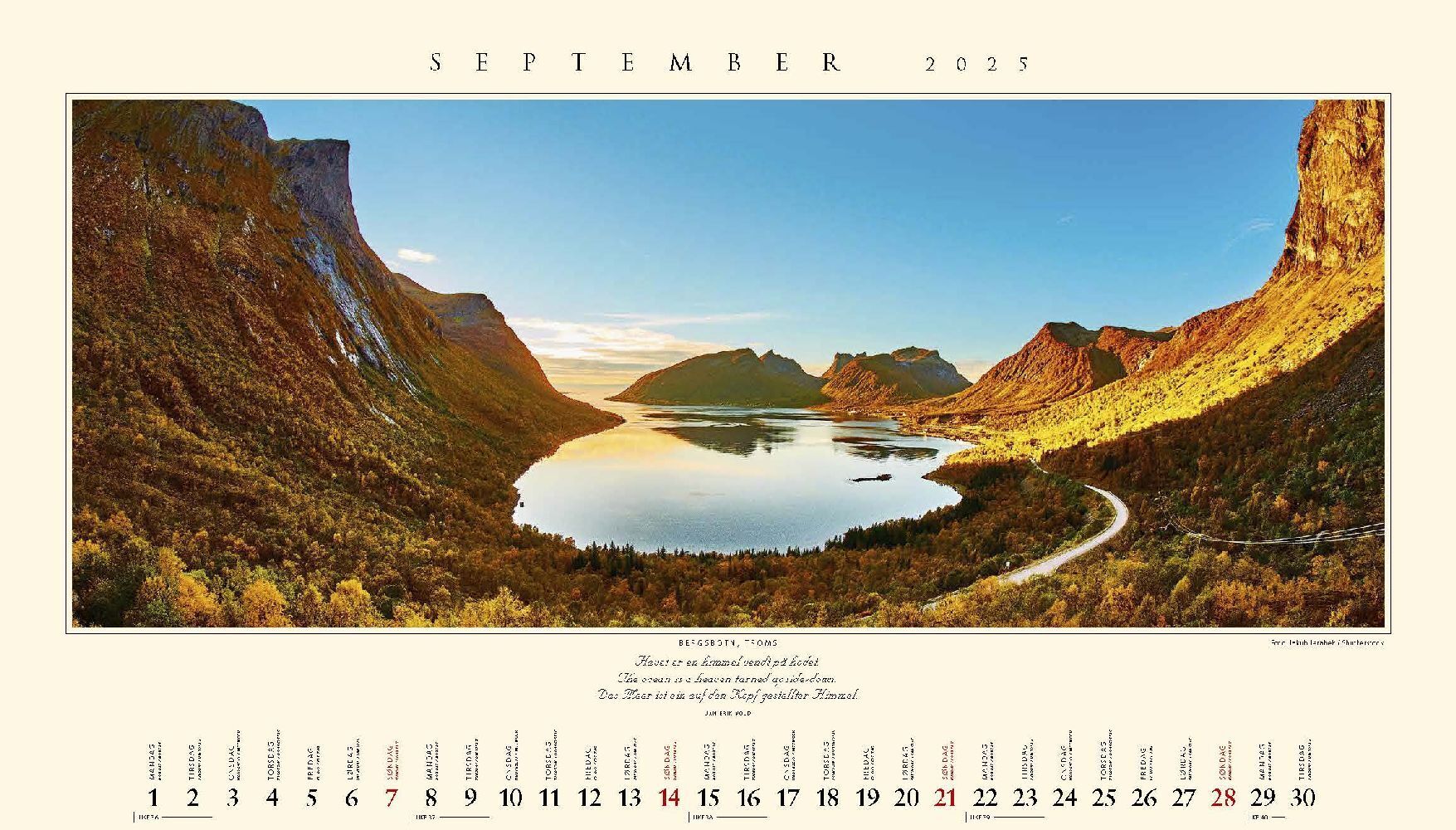 Bild: 9783930232970 | Panorama Norwegen 2025 Tischkalender | Kalender | In Schuber | Deutsch