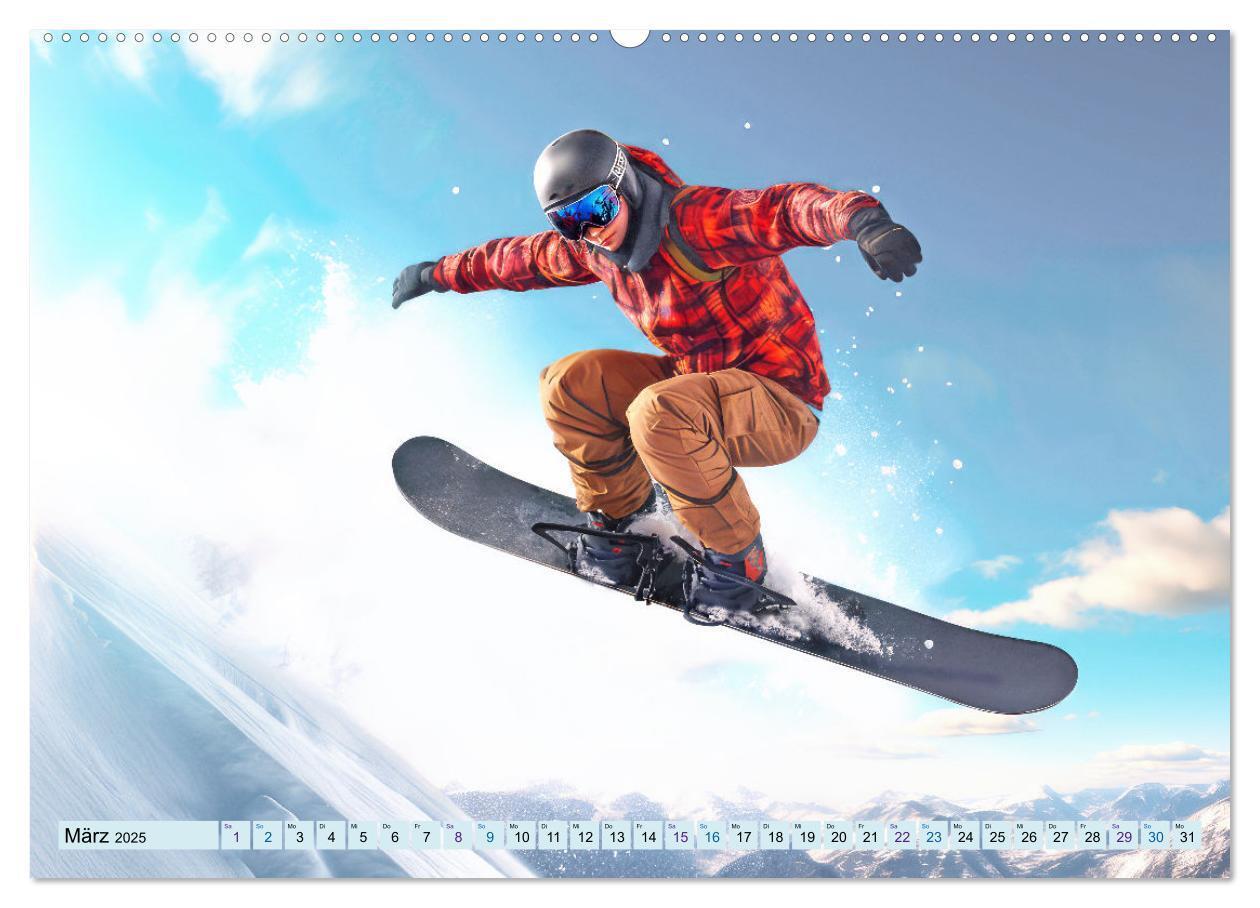 Bild: 9783383772238 | Snowboarder in Aktion (Wandkalender 2025 DIN A2 quer), CALVENDO...