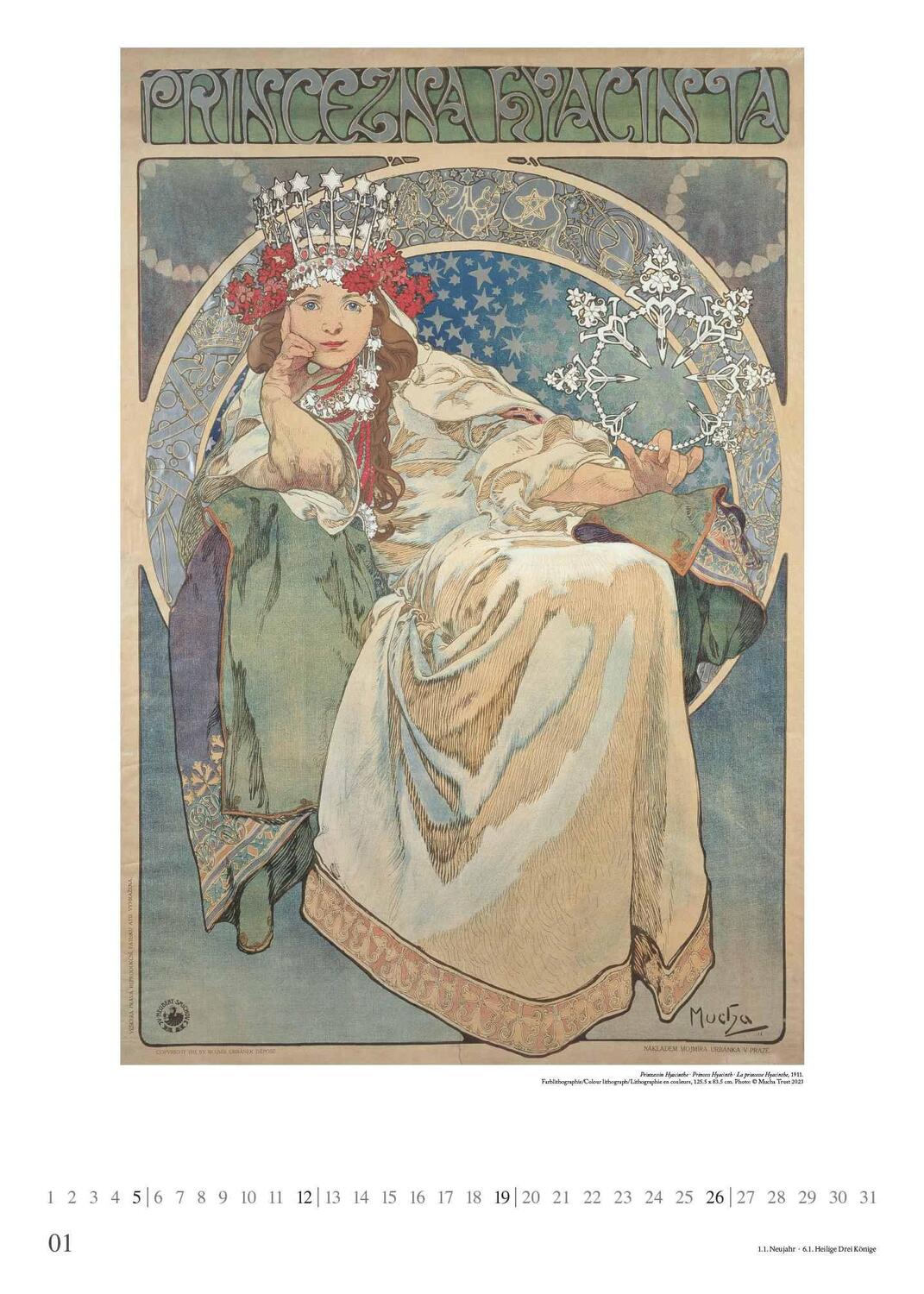 Bild: 4250809653310 | Mucha 2025 - Kunst-Kalender - Poster-Kalender - 50x70 | Kalender