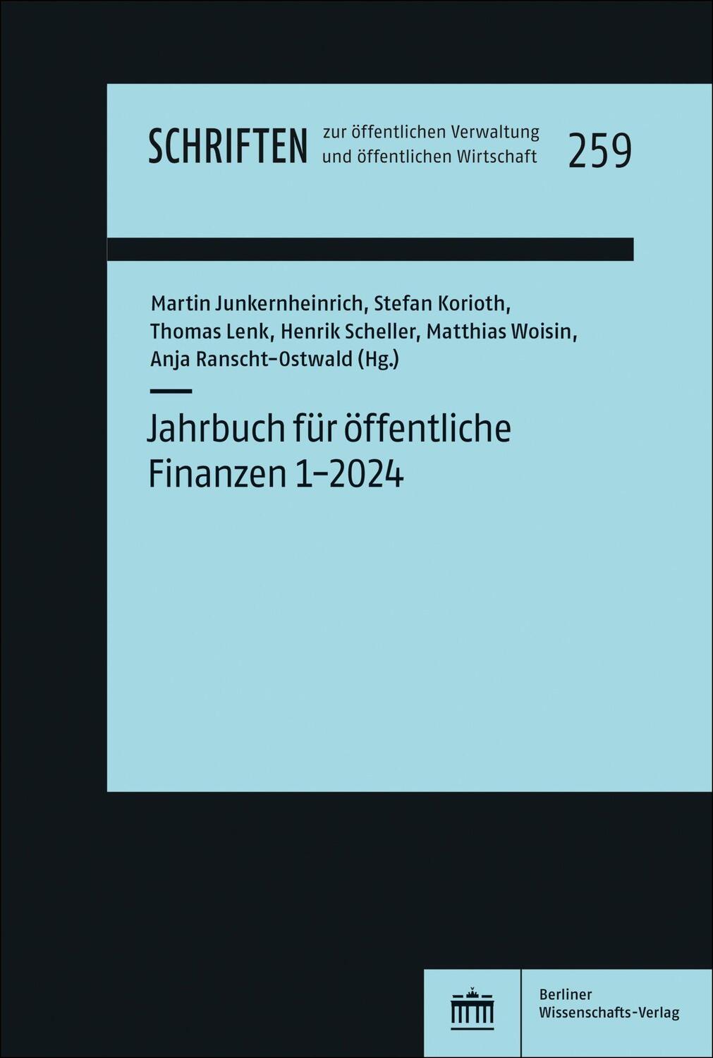 Cover: 9783830556046 | Jahrbuch für öffentliche Finanzen (2024) 1 | Junkernheinrich (u. a.)