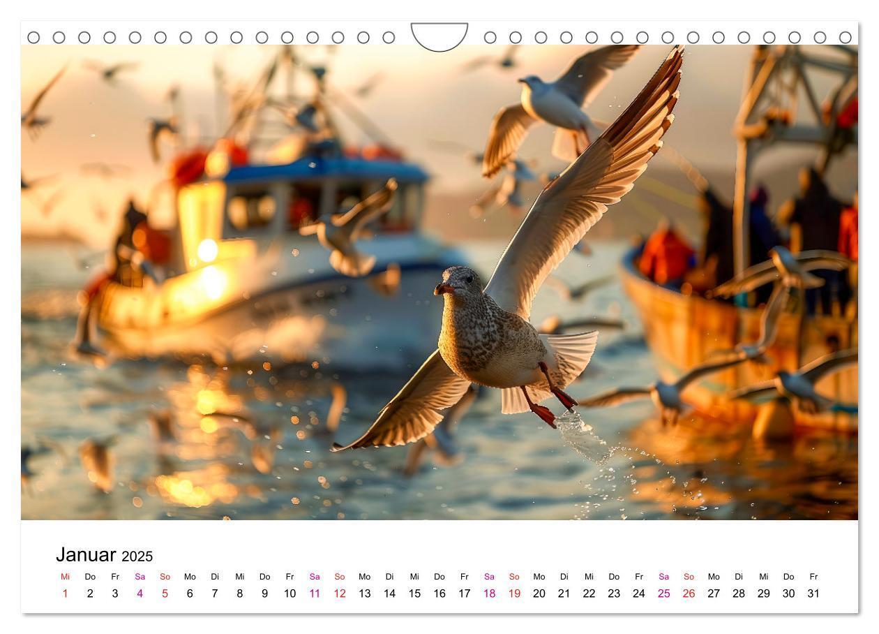 Bild: 9783457162446 | Maritim pur - Möwen (Wandkalender 2025 DIN A4 quer), CALVENDO...