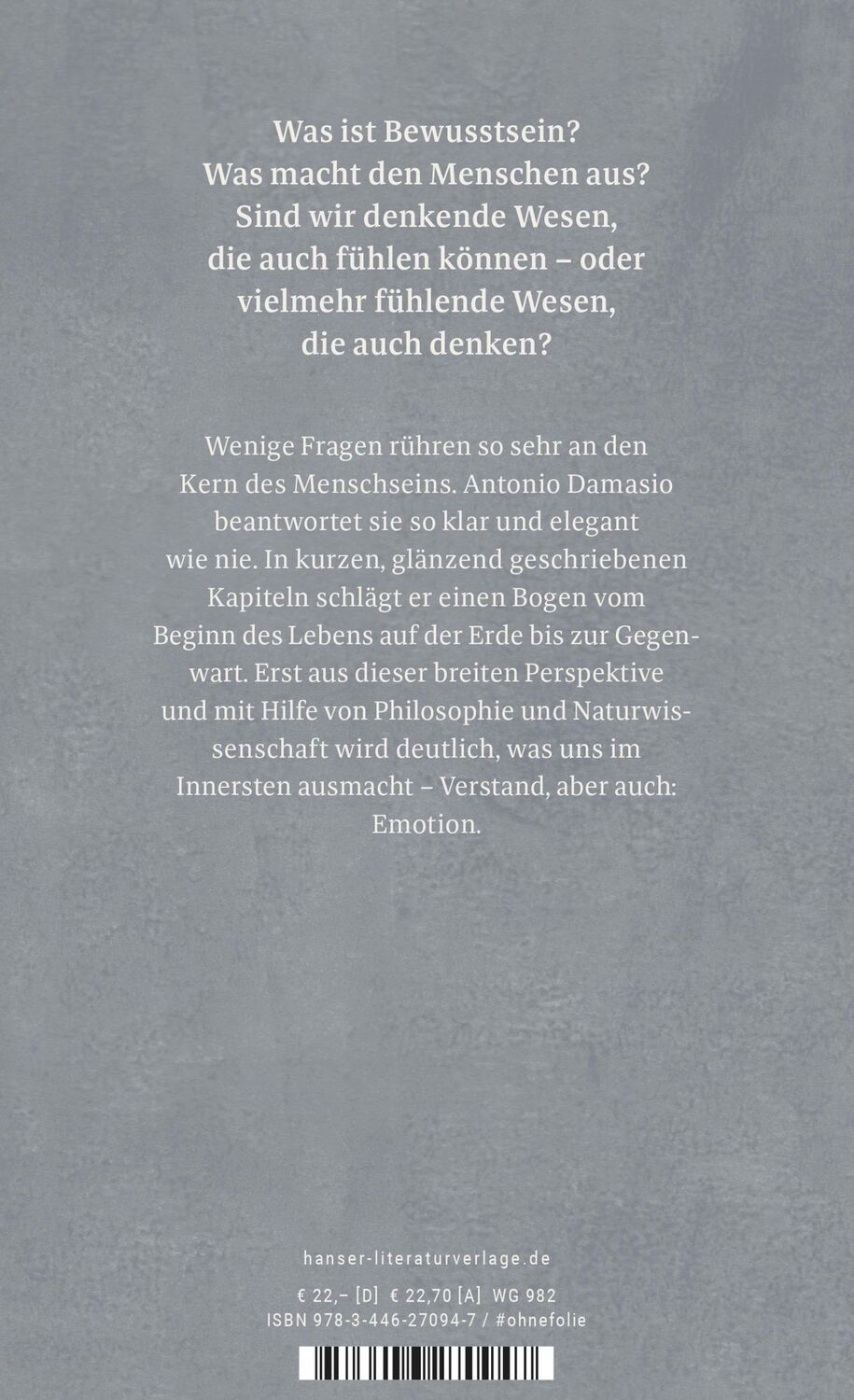 Bild: 9783446270947 | Wie wir denken, wie wir fühlen | Die Ursprünge unseres Bewusstseins