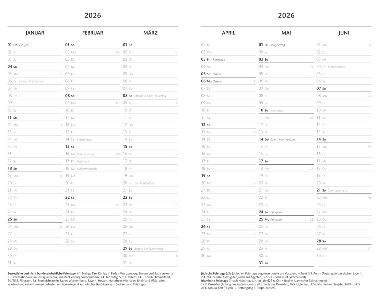 Bild: 9783756408122 | Kombitimer schwarz mittel 2025 | Kalender | 160 S. | Deutsch | 2025