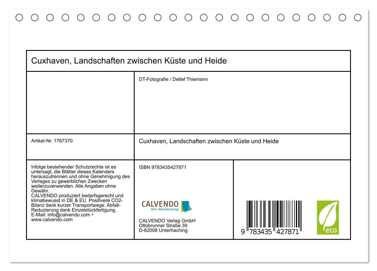 Bild: 9783435427871 | Cuxhaven, Landschaften zwischen Küste und Heide (Tischkalender 2025...