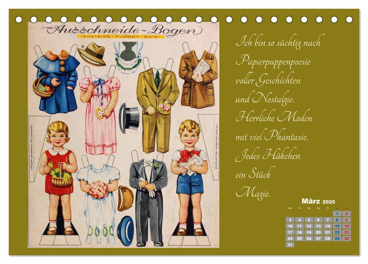 Bild: 9783435594573 | Papierpuppenpoesie (Tischkalender 2025 DIN A5 quer), CALVENDO...