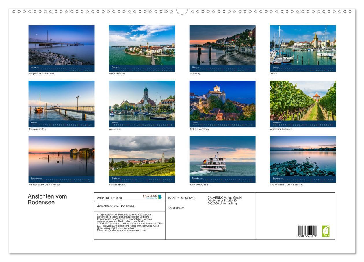 Bild: 9783435412679 | Ansichten vom Bodensee (Wandkalender 2025 DIN A2 quer), CALVENDO...