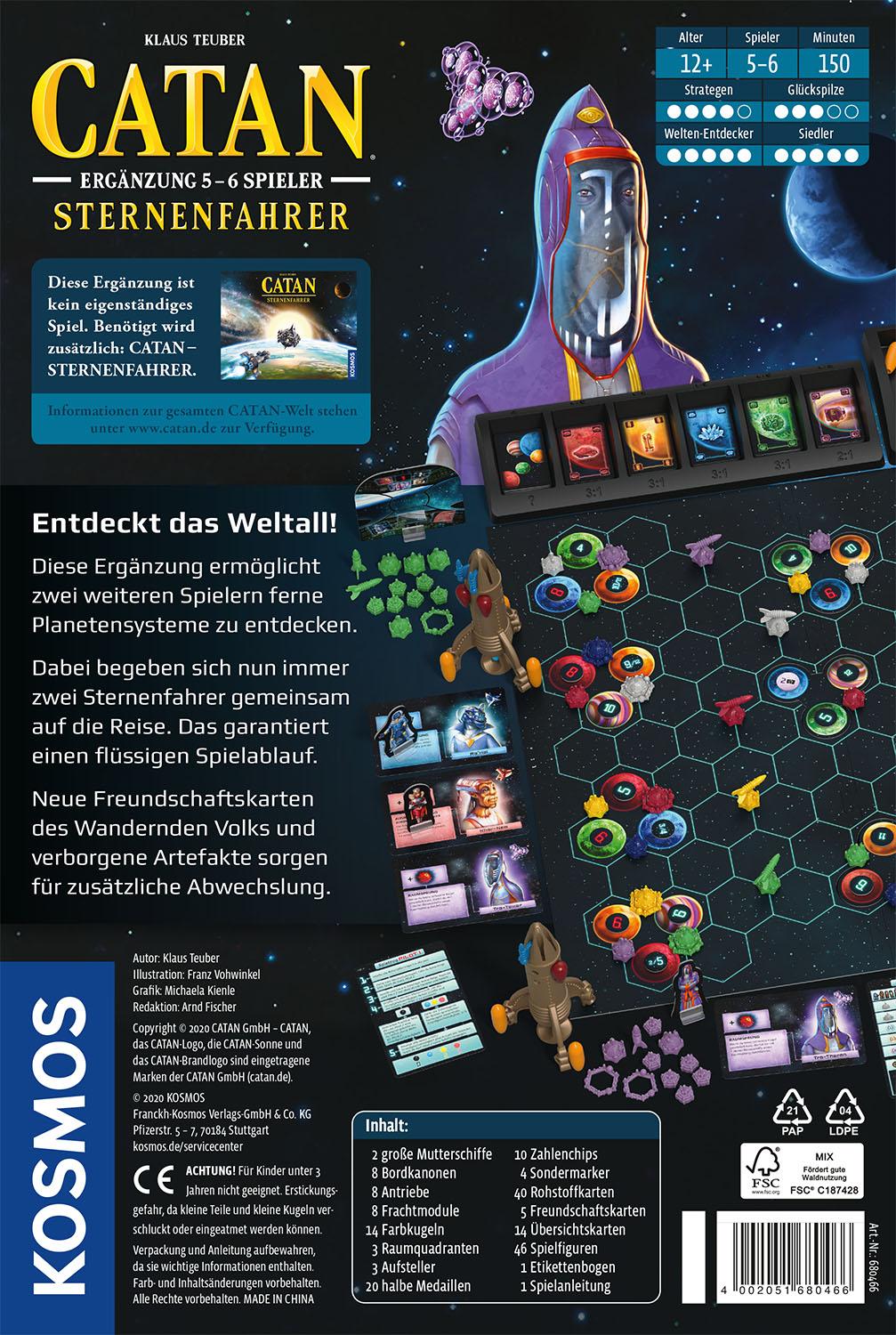 Bild: 4002051680466 | CATAN - Sternenfahrer - Ergänzung 5 und 6 Spieler | Klaus Teuber