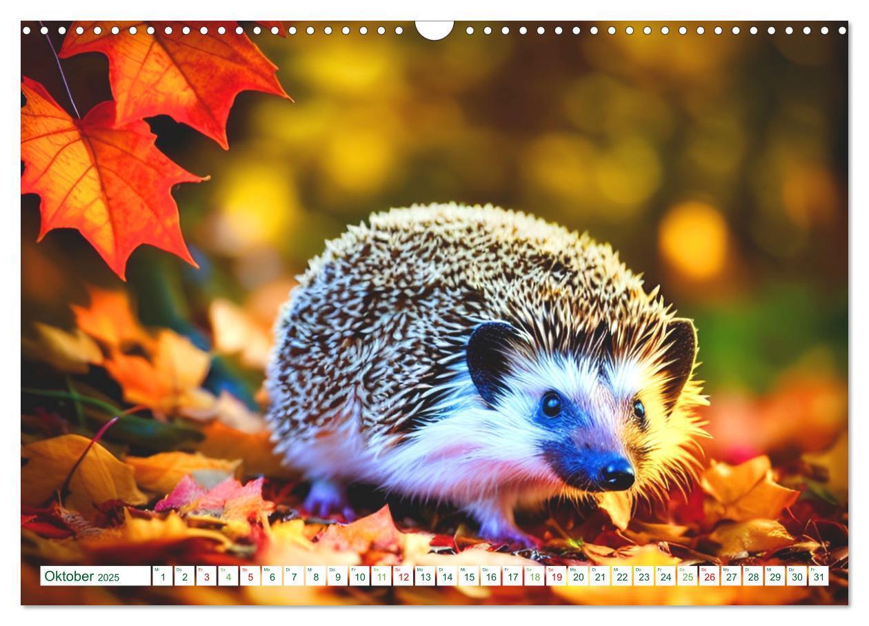 Bild: 9783383868726 | Niedliche Igel (Wandkalender 2025 DIN A3 quer), CALVENDO...