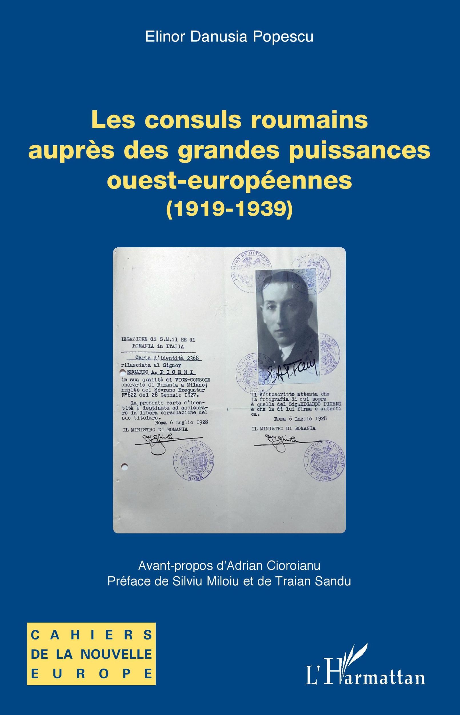 Cover: 9782343223513 | Les consuls roumains auprès des grandes puissances ouest-européennes