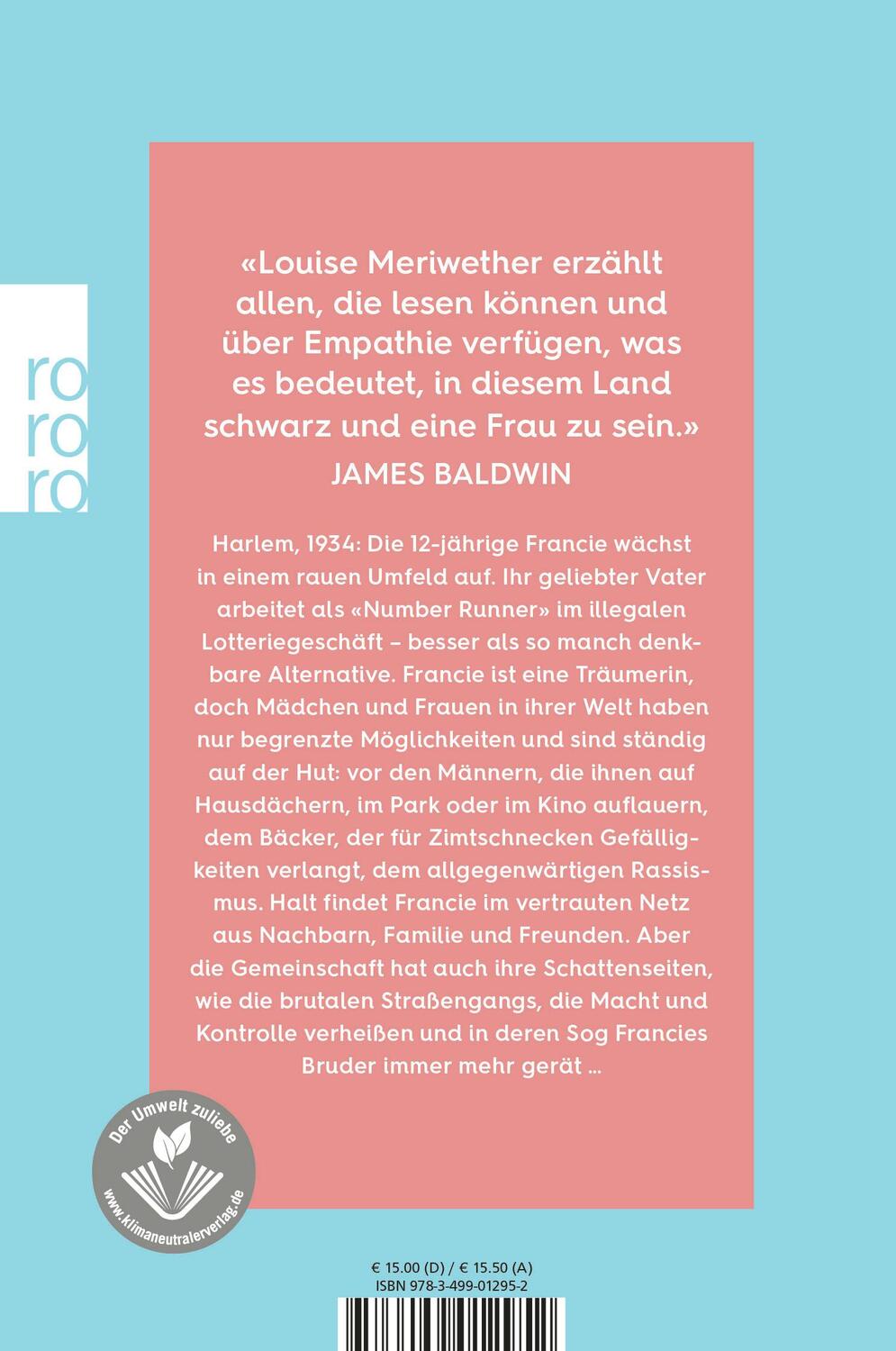 Rückseite: 9783499012952 | Eine Tochter Harlems | rororo Entdeckungen | Louise Meriwether | Buch