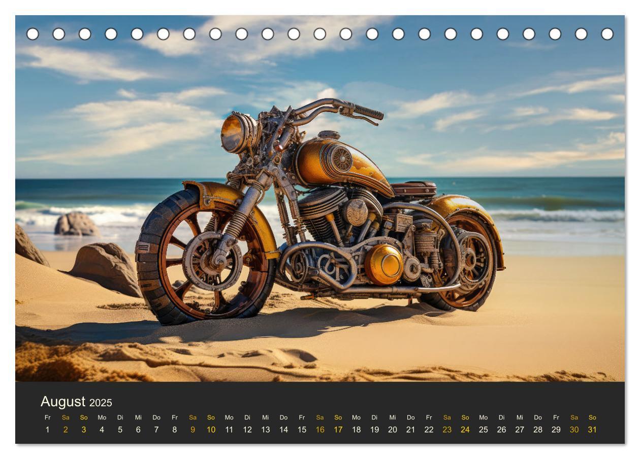 Bild: 9783435015092 | Steampunk Motorräder (Tischkalender 2025 DIN A5 quer), CALVENDO...