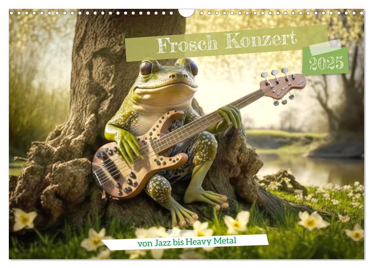 Cover: 9783383916236 | Frosch Konzert (Wandkalender 2025 DIN A3 quer), CALVENDO...