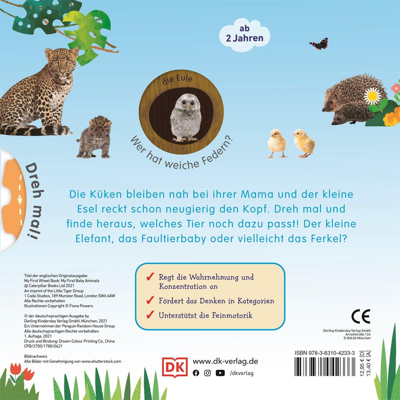 Rückseite: 9783831042333 | Erstes Lernen Drehen. So viele Tierkinder | DK Verlag - Kids | Buch