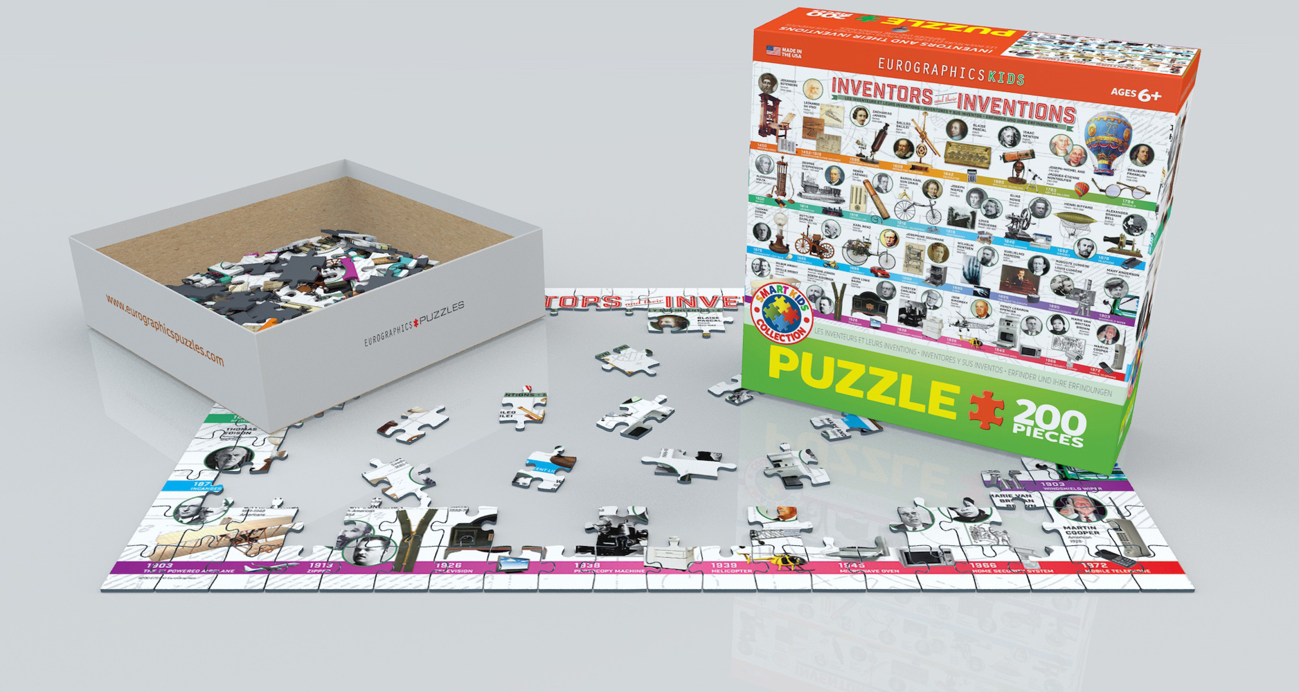 Bild: 628136607247 | Erfinder und ihre Erfindungen (Puzzle) | Spiel | In Spielebox | 2022