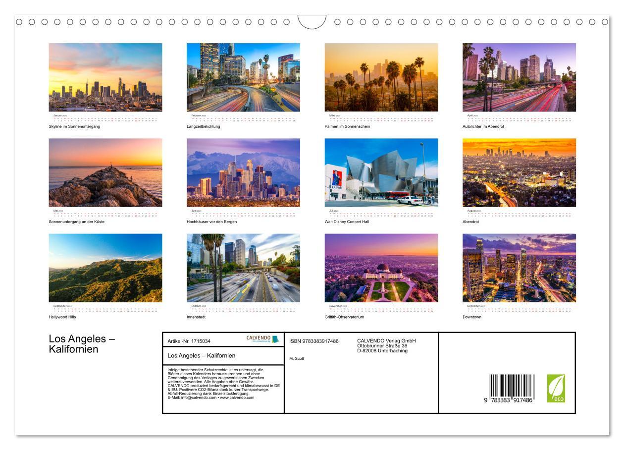 Bild: 9783383917486 | Los Angeles ¿ Kalifornien (Wandkalender 2025 DIN A3 quer), CALVENDO...