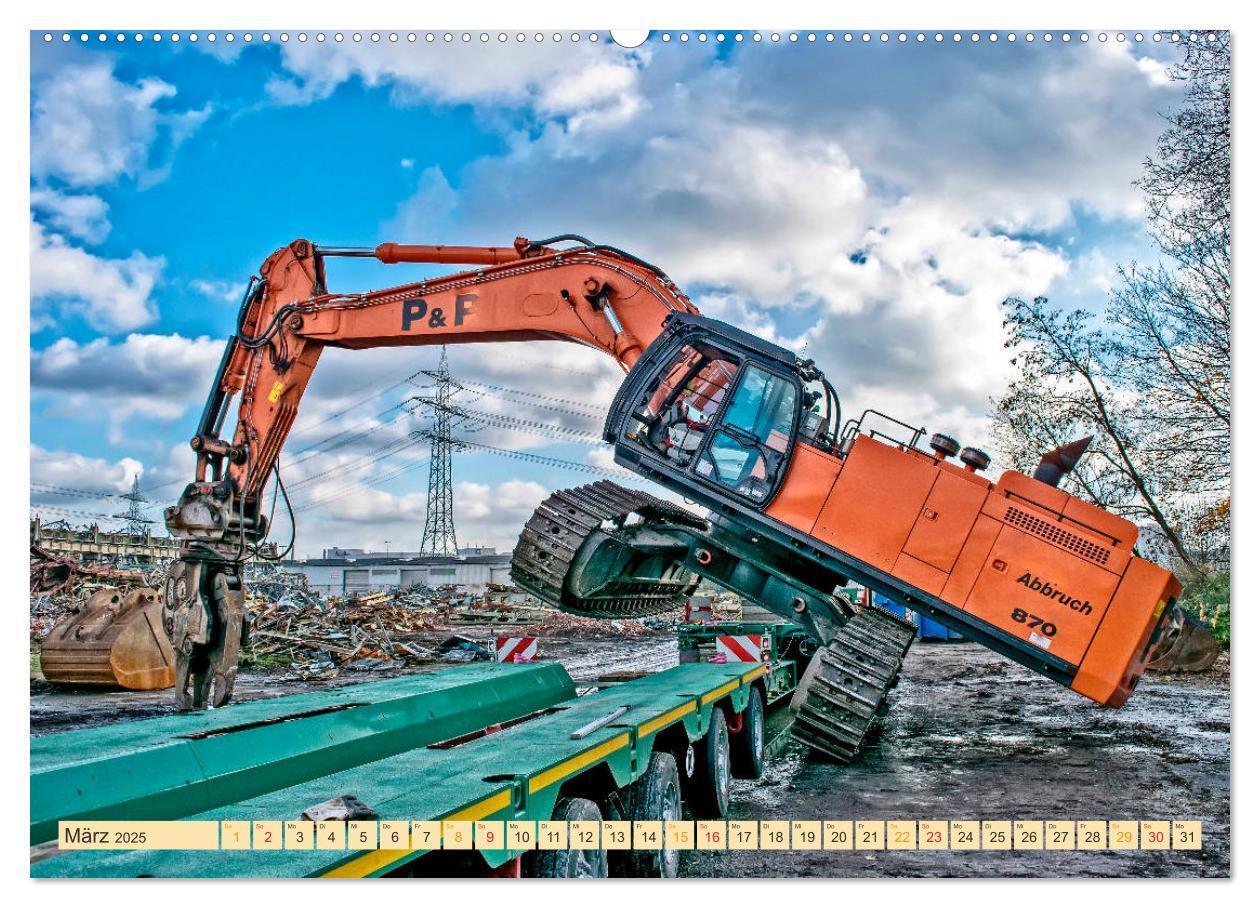 Bild: 9783435371778 | Bagger - kraftvolle Arbeitsmaschinen (Wandkalender 2025 DIN A2...