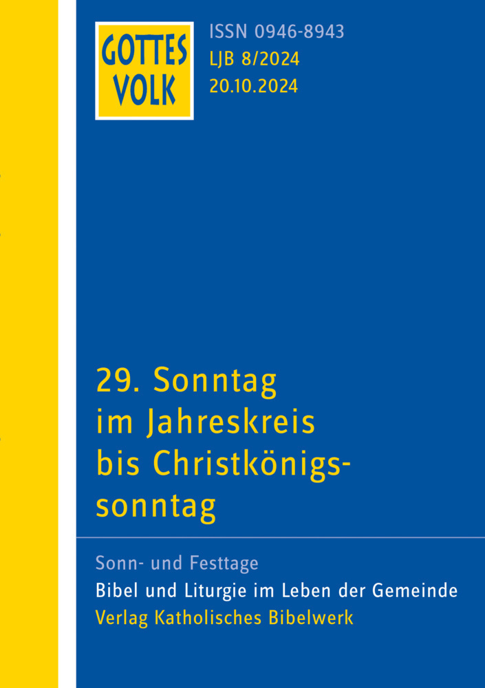 Cover: 9783460268289 | Gottes Volk LJ B8/2024 | 29. Sonntag im Jahreskreis bis | Taschenbuch