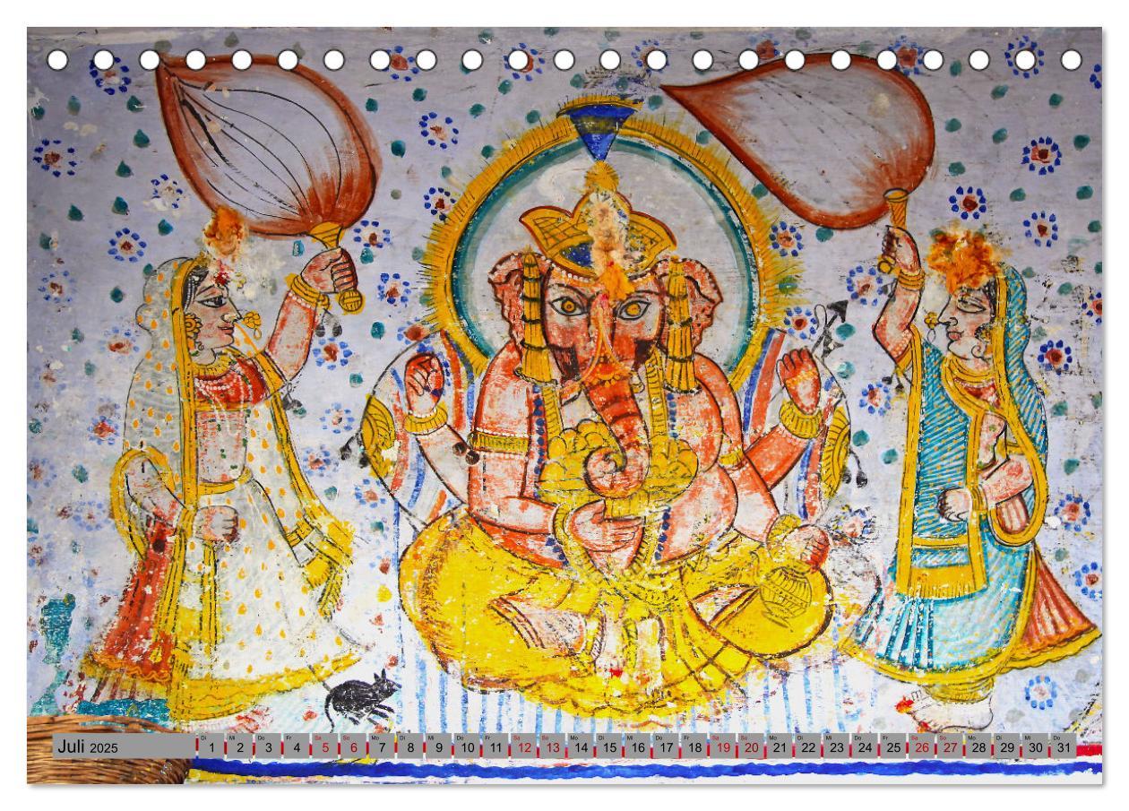 Bild: 9783457231432 | Typisch Indien - Ganesha der Elefantengott (Tischkalender 2025 DIN...