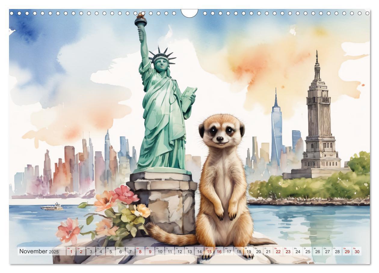 Bild: 9783383797910 | Erdmännchen in New York City (Wandkalender 2025 DIN A3 quer),...