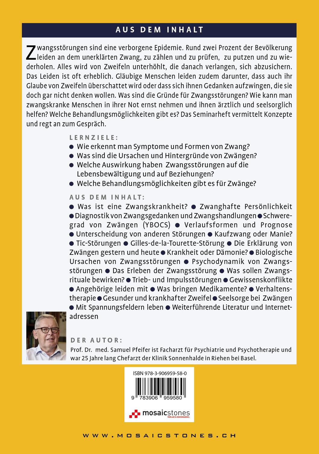 Rückseite: 9783906959580 | Zwang und Zweifel | Samuel Pfeifer | Taschenbuch | Deutsch | 2022