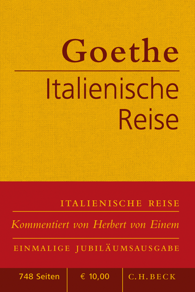 Cover: 9783406611391 | Italienische Reise, Jubiläumsausgabe | Johann Wolfgang von Goethe