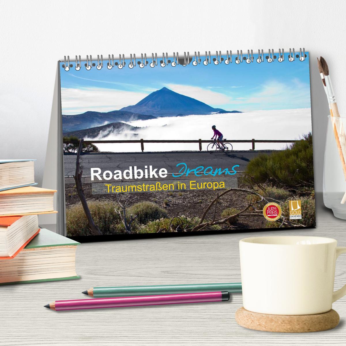 Bild: 9783435643561 | Roadbike Dreams. Traumstraßen in Europa (Tischkalender 2025 DIN A5...