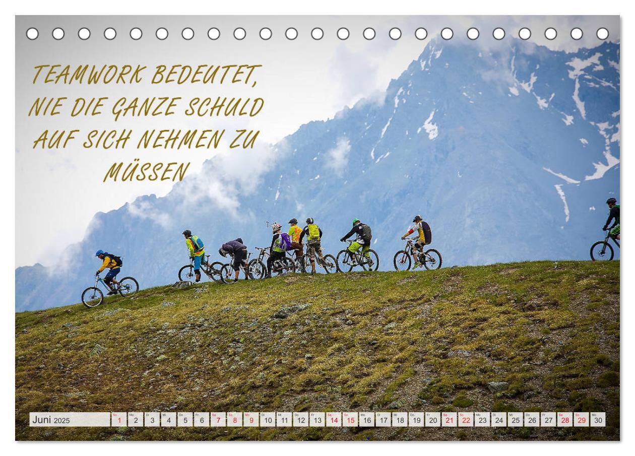 Bild: 9783435122110 | Positive Gedanken - Motivation und Mountainbike (Tischkalender 2025...